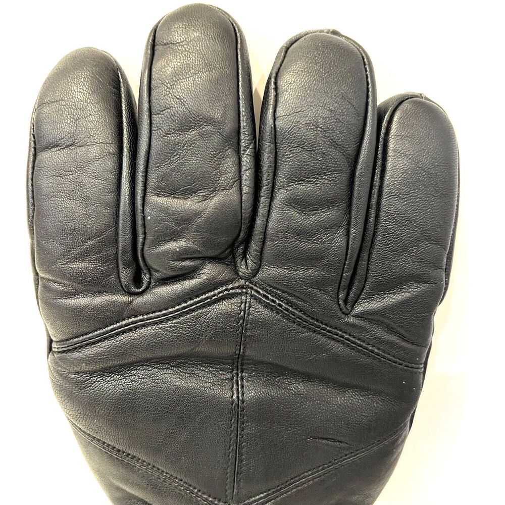 Thinsulate Black Leather Insulated Mens Thermal Lining Motorcycle Gloves Size XL - Picture 12 of 16